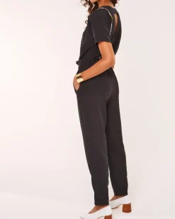 La Piscine Paris Pantalon en microfibre avec lien à la taille Chacok*Femme Pantalons|Bas Femme