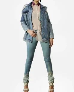 La Piscine Paris Pantalon en nubuck délavé Phisique Du Role*Femme Pantalons