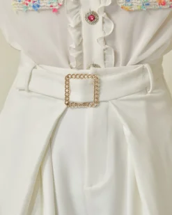 La Piscine Paris Pantalon en serge à ceinture Edward Achour*Femme Pantalons|Bas Femme