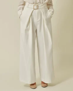 La Piscine Paris Pantalon en serge à ceinture Edward Achour*Femme Pantalons|Bas Femme