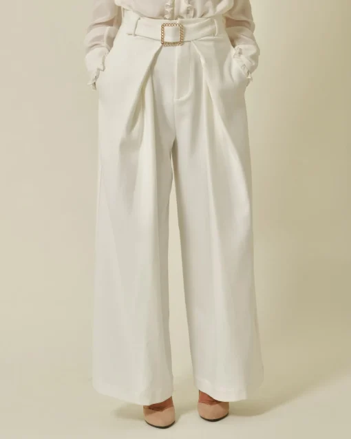 La Piscine Paris Pantalon en serge à ceinture Edward Achour*Femme Pantalons|Bas Femme