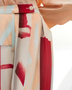 La Piscine Paris Pantalon en soie à imprimé graphique Chacok*Femme Pantalons|Bas Femme