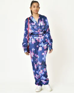 La Piscine Paris Pantalon en soie fleurie Forte Forte*Femme Pantalons|Bas Femme