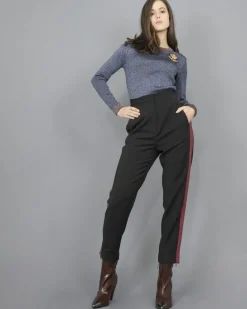 La Piscine Paris Pantalon fuselé noir et Isabelle Blanche*Femme Pantalons|Costumes