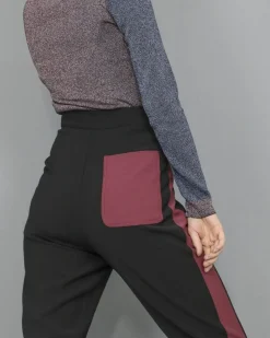 La Piscine Paris Pantalon fuselé noir et Isabelle Blanche*Femme Pantalons|Costumes
