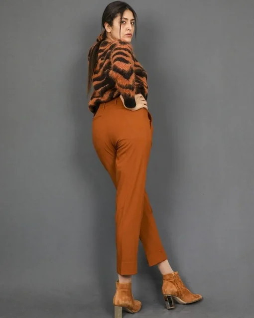 La Piscine Paris Pantalon fuselé raccourci en laine à plis pressés Momoni*Femme Pantalons