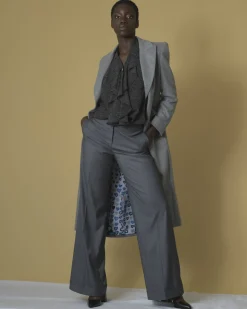 La Piscine Paris Pantalon large à rayures Edward Achour*Femme Pantalons