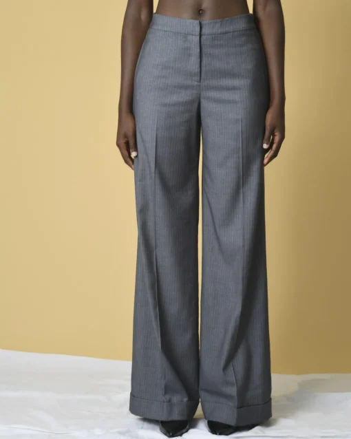 La Piscine Paris Pantalon large à rayures Edward Achour*Femme Pantalons