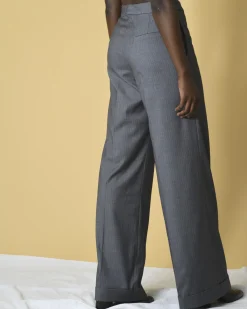 La Piscine Paris Pantalon large à rayures Edward Achour*Femme Pantalons