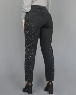 La Piscine Paris Pantalon jean agrémenté de strass Space Simona Corsellini*Femme Jeans