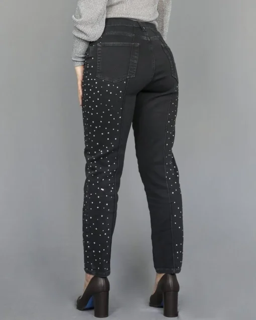 La Piscine Paris Pantalon jean agrémenté de strass Space Simona Corsellini*Femme Jeans