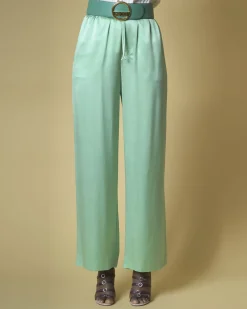 La Piscine Paris Pantalon large en satin de soie e Vince*Femme Pantalons