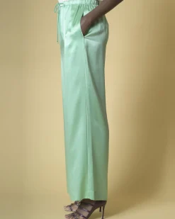 La Piscine Paris Pantalon large en satin de soie e Vince*Femme Pantalons