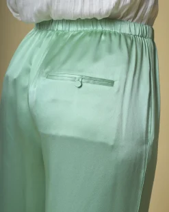 La Piscine Paris Pantalon large en satin de soie e Vince*Femme Pantalons