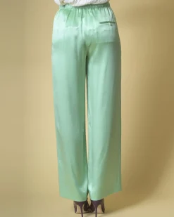 La Piscine Paris Pantalon large en satin de soie e Vince*Femme Pantalons
