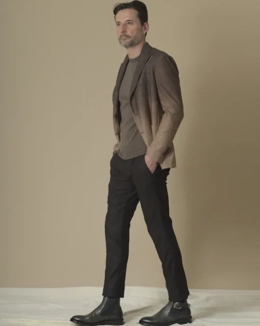 La Piscine Paris Pantalon maron en laine vierge Fugàto*Homme Pantalons