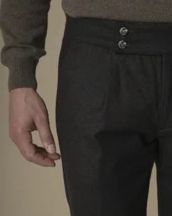 La Piscine Paris Pantalon maron en laine vierge Fugàto*Homme Pantalons