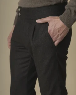 La Piscine Paris Pantalon maron en laine vierge Fugàto*Homme Pantalons