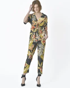 La Piscine Paris Pantalon motif forêt exotique d'ensemble Diega*Femme Pantalons|Bas Femme