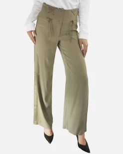 La Piscine Paris Pantalon palazzo à bandes satinées SVNTY*Femme Pantalons