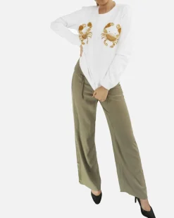 La Piscine Paris Pantalon palazzo à bandes satinées SVNTY*Femme Pantalons