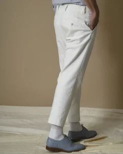 La Piscine Paris Pantalon raccourci en gabardine de coton Cruna*Homme Pantalons