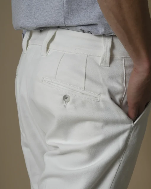 La Piscine Paris Pantalon raccourci en gabardine de coton Cruna*Homme Pantalons