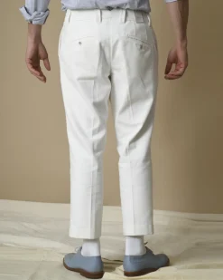 La Piscine Paris Pantalon raccourci en gabardine de coton Cruna*Homme Pantalons