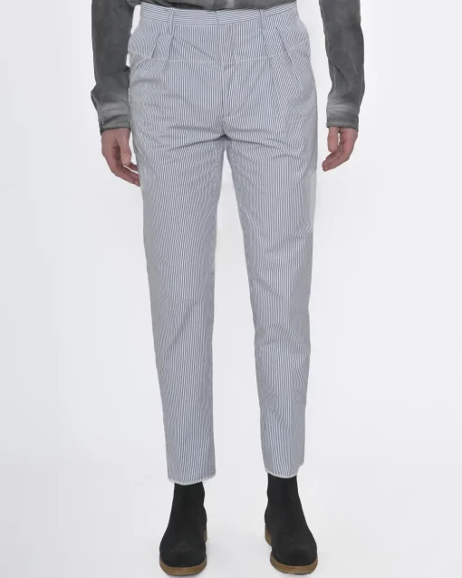 La Piscine Paris Pantalon rayé / bleu Gabriele Pasini*Homme Pantalons