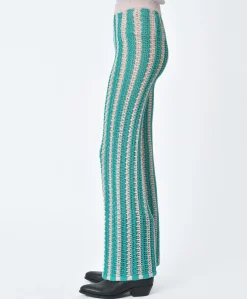 La Piscine Paris Pantalon rayé vert et Forte Forte*Femme Pantalons|Bas Femme
