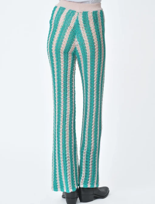 La Piscine Paris Pantalon rayé vert et Forte Forte*Femme Pantalons|Bas Femme