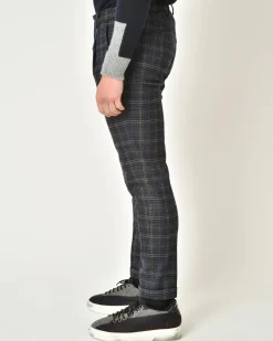 La Piscine Paris Pantalon slim à carreaux Michael Coal*Homme Pantalons