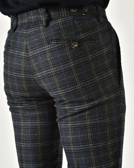 La Piscine Paris Pantalon slim à carreaux Michael Coal*Homme Pantalons