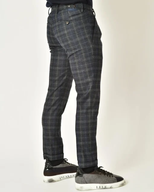 La Piscine Paris Pantalon slim à carreaux Michael Coal*Homme Pantalons
