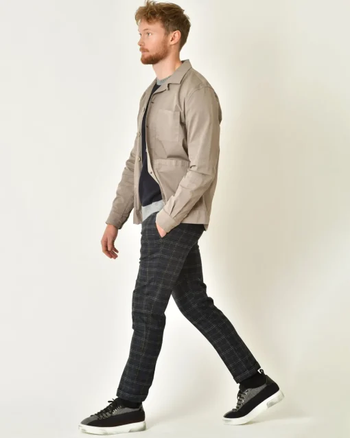 La Piscine Paris Pantalon slim à carreaux Michael Coal*Homme Pantalons