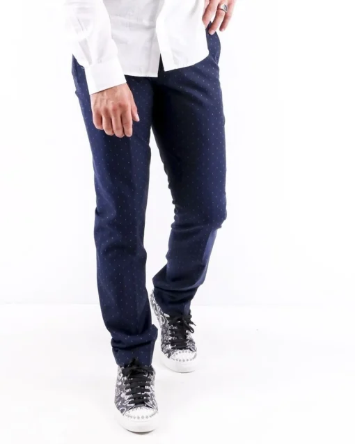 La Piscine Paris Pantalon slim fit à motif losange Ly Adams*Homme Pantalons