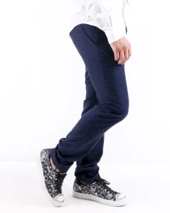 La Piscine Paris Pantalon slim fit à motif losange Ly Adams*Homme Pantalons