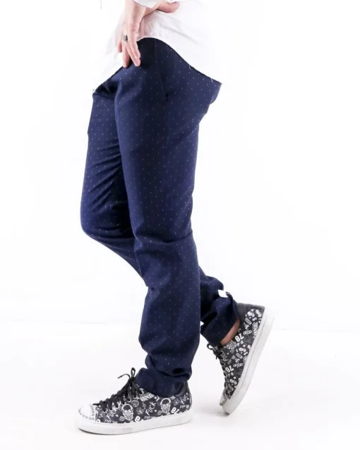 La Piscine Paris Pantalon slim fit à motif losange Ly Adams*Homme Pantalons