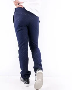 La Piscine Paris Pantalon slim fit à motif losange Ly Adams*Homme Pantalons