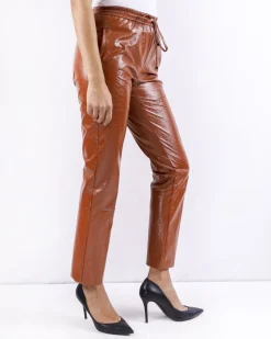 La Piscine Paris Pantalon smoké en simili brillant Isabelle Blanche*Femme Pantalons