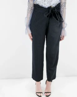 La Piscine Paris Pantalon taille haute en laine rayé Forte Forte*Femme Pantalons