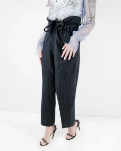 La Piscine Paris Pantalon taille haute en laine rayé Forte Forte*Femme Pantalons