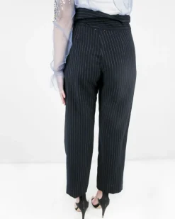 La Piscine Paris Pantalon taille haute en laine rayé Forte Forte*Femme Pantalons
