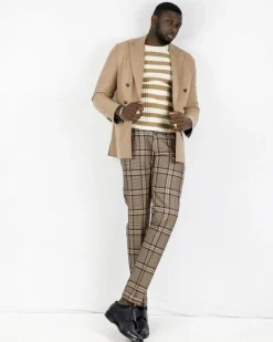 La Piscine Paris Pantalon tailleur en laine à carreaux Casheart*Homme Pantalons