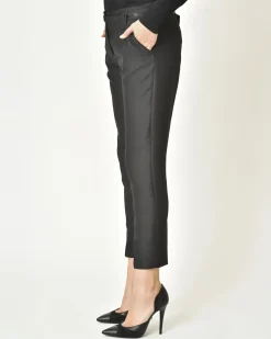 La Piscine Paris Pantalon texturé avec ceinture Chemins Blancs*Femme Bas Femme|Pantalons