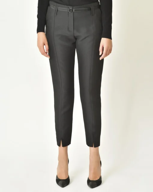 La Piscine Paris Pantalon texturé avec ceinture Chemins Blancs*Femme Bas Femme|Pantalons