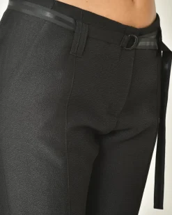 La Piscine Paris Pantalon texturé avec ceinture Chemins Blancs*Femme Bas Femme|Pantalons