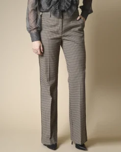 La Piscine Paris Pantalon évasé à carreaux P.A.R.O.S.H*Femme Pantalons|Bas Femme