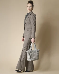 La Piscine Paris Pantalon évasé à carreaux P.A.R.O.S.H*Femme Pantalons|Bas Femme
