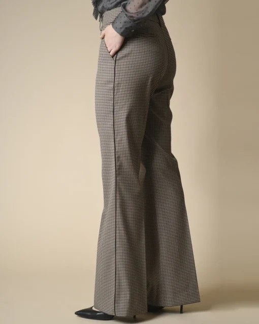 La Piscine Paris Pantalon évasé à carreaux P.A.R.O.S.H*Femme Pantalons|Bas Femme